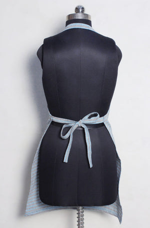 Alpha T- Blue Stripe Cotton Kitchen Apron(1 Pc) online in India