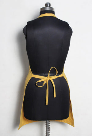 Alpha Yellow Plain Cotton Kitchen Apron(1 Pc) online in India