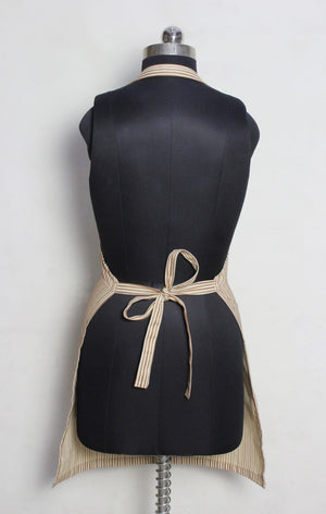Alpha Brown Stripe Cotton Kitchen Apron(1 Pc) online in India
