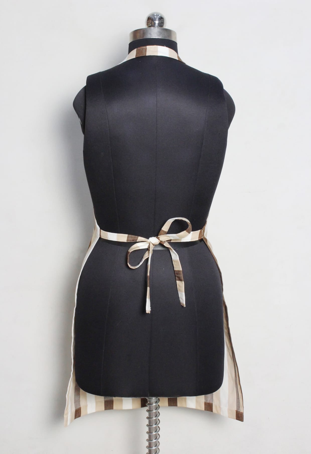Alpha Brown Stripe Cotton Kitchen Apron(1 Pc) online in India