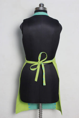 Alpha Green Floral Cotton Kitchen Apron(1 Pc) online in India