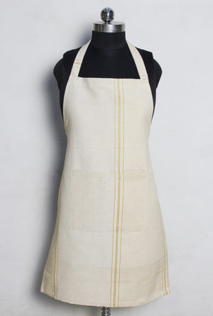 Alpha Beige Stripe Cotton Kitchen Apron(1 Pc) online in India