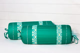 600 TC Luxurious Cotton Satin Bolster Cover Set in Aqua-2Pcs