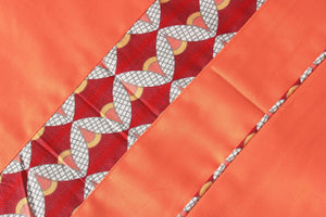 600 TC Luxurious Cotton Satin Bolster Cover Set in Orange-2Pcs
