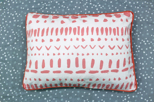 MELANGE 100% Cotton Baby Pillow Cover (with Pillow Insert), Peach