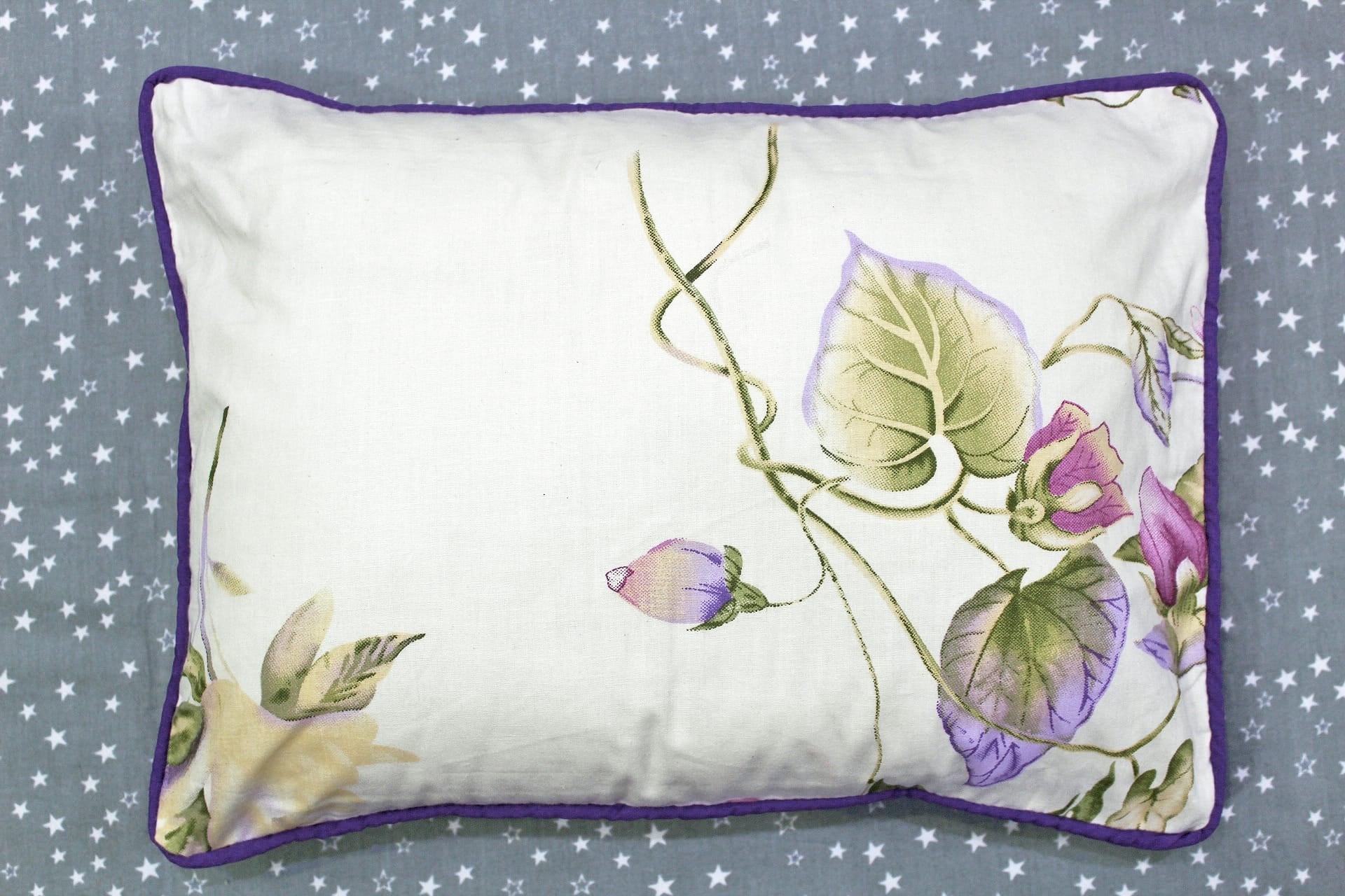 MELANGE 100% Cotton Baby Pillow Cover (with Pillow Insert), Purple