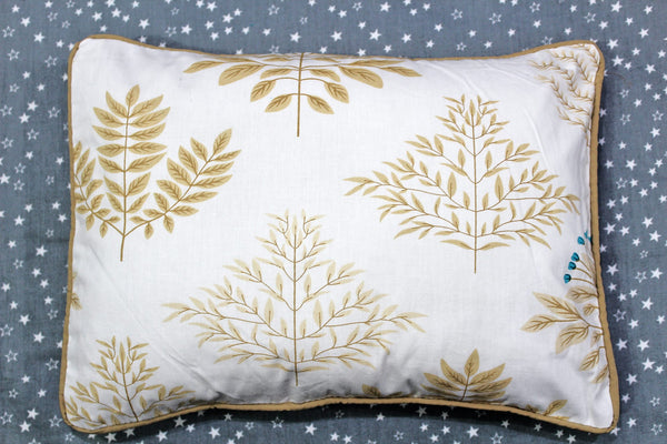 MELANGE 100% Cotton Baby Pillow Cover (with Pillow Insert), Gold