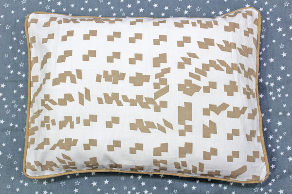 MELANGE 100% Cotton Baby Pillow Cover (with Pillow Insert), Brown