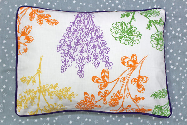 MELANGE 100% Cotton Baby Pillow Cover (with Pillow Insert), Multicolor