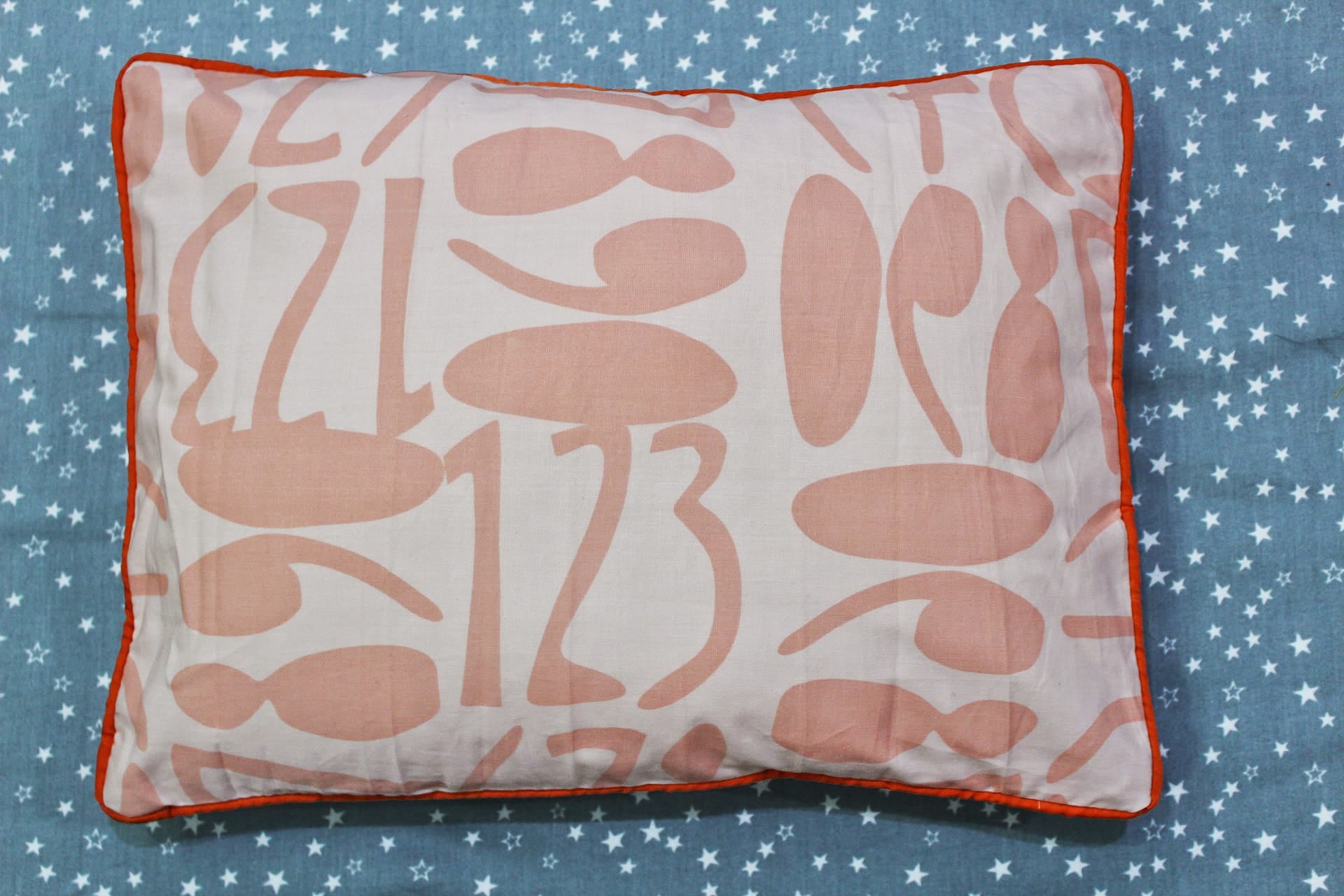 MELANGE 100% Cotton Baby Pillow Cover (with Pillow Insert), Peach