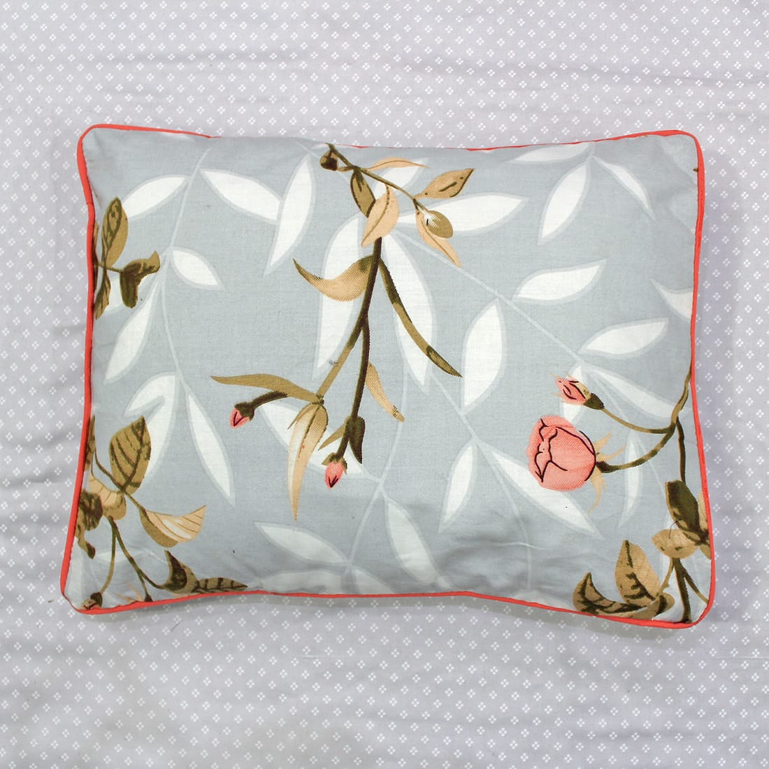 MELANGE 100% Cotton Baby Pillow Cover (with Pillow Insert), Grey
