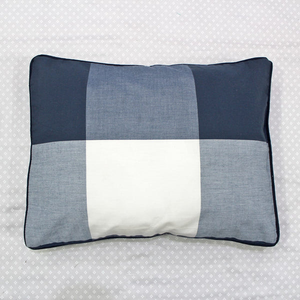 MELANGE 100% Cotton Baby Pillow Cover (with Pillow Insert), Blue