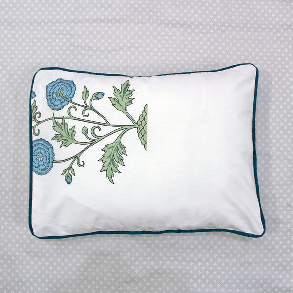 MELANGE 100% Cotton Baby Pillow Cover (with Pillow Insert), White