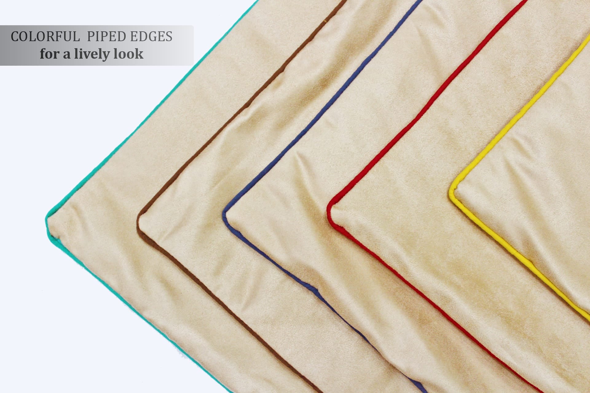 Soft Suede Velvet Cushion Cover Set in Beige online in India(5 Pcs)
