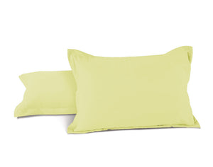 Soft 210 TC Plain Cotton Pillow Cover Set In Beige Online In India(2 Pcs)