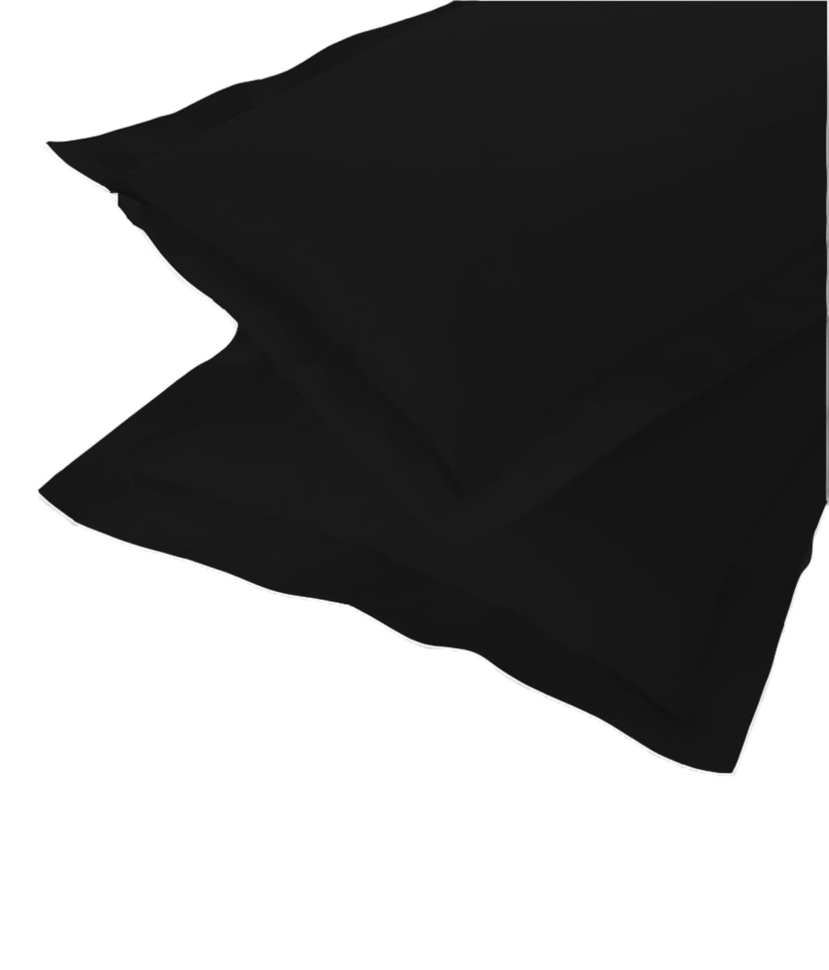 Soft 210 TC Plain Cotton Pillow Cover Set In Black Online In India(2 Pcs)