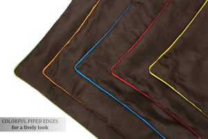 Soft Suede Velvet Cushion Cover Set in Brown online in India(5 Pcs)