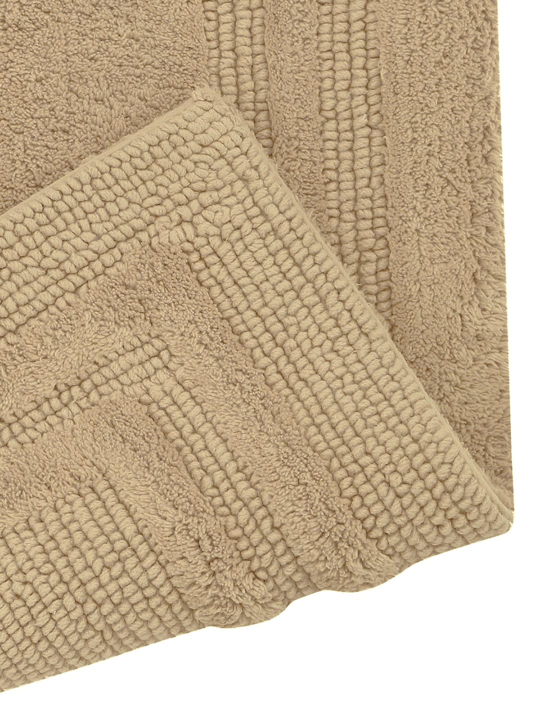 Non Slip Luxury Reversible Cotton Bathmat In Camel Brown Online At Best Prices