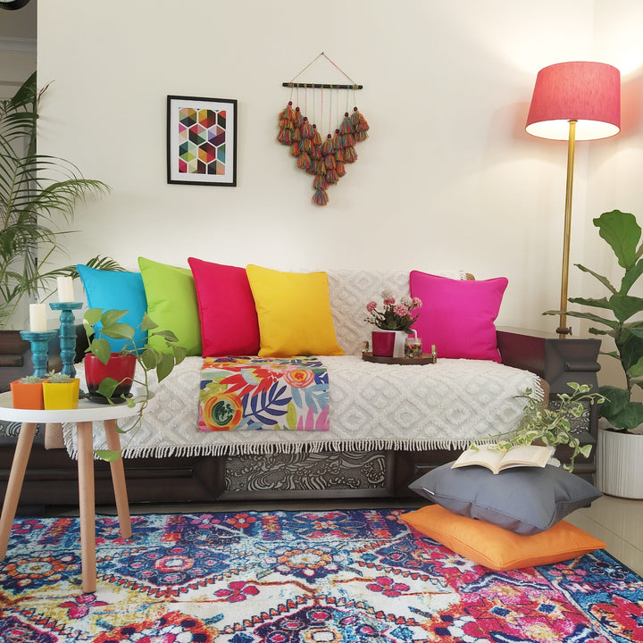 Plain Cotton Decorative Cushion Cover 7 Pcs online at best prices