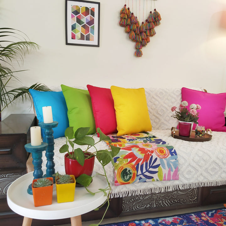 Plain Cotton Decorative Cushion Cover 7 Pcs online at best prices