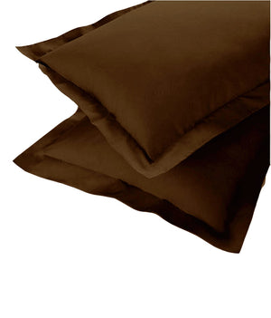 Soft 210 TC Plain Cotton Pillow Cover Set In Coffee Brown Online In India(2 Pcs)