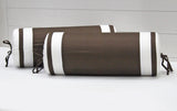 400 TC Luxurious Cotton Satin Bolster Cover Set in Coffee Brown-2Pcs