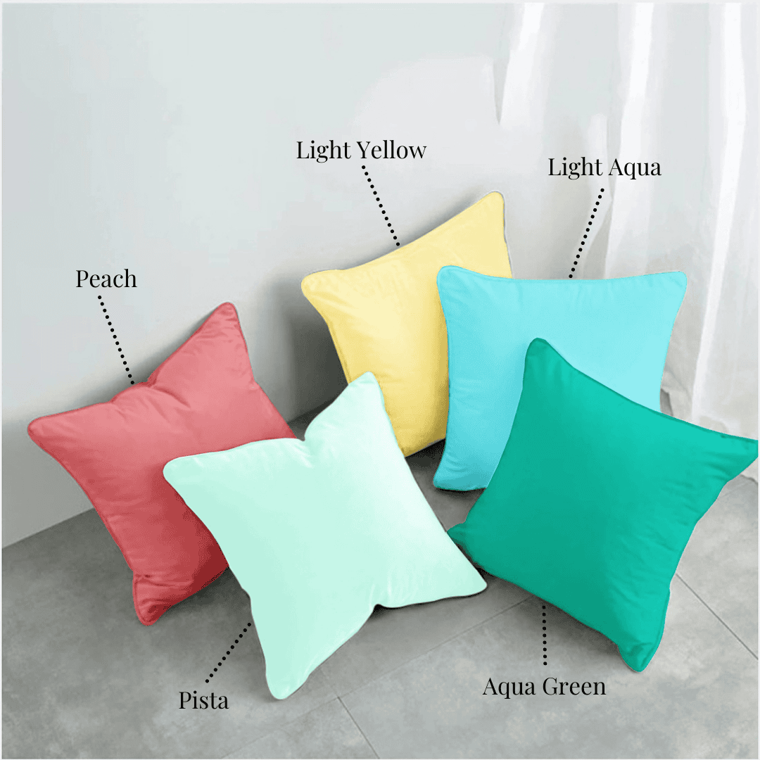 Plain Cotton Decorative Cushion Cover 5 Pcs online at best prices
