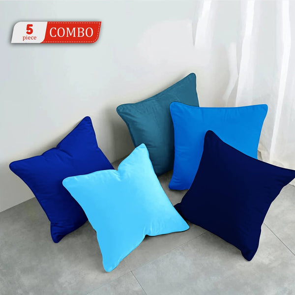 Cotton Decorative 5 Pcs Cushion Cover Set