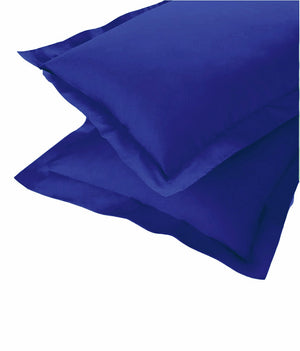 Soft 210 TC Plain Cotton Pillow Cover Set In Marine Blue Online In India(2 Pcs)