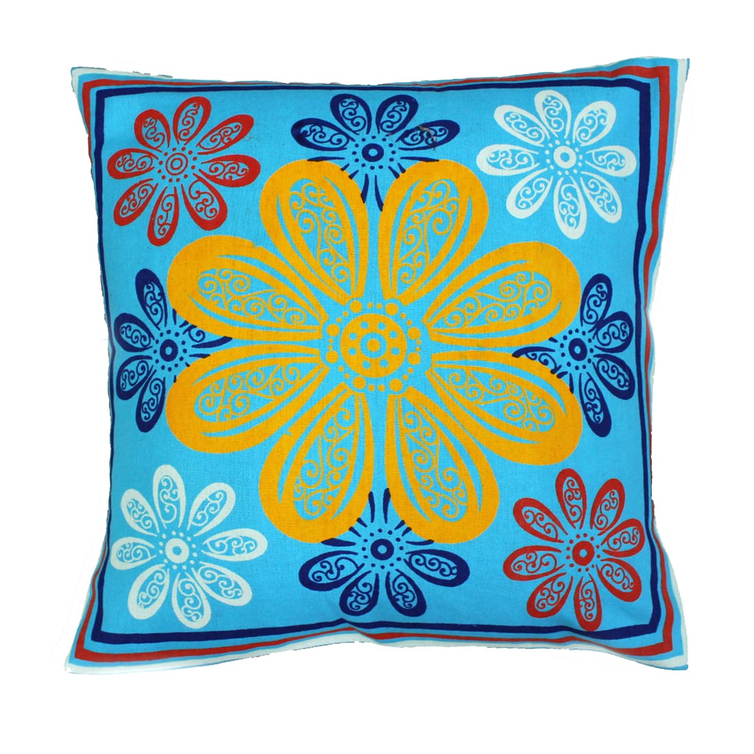 Designer Blue Printed Festive Colors Diwan Set(6 Pcs) online in India 