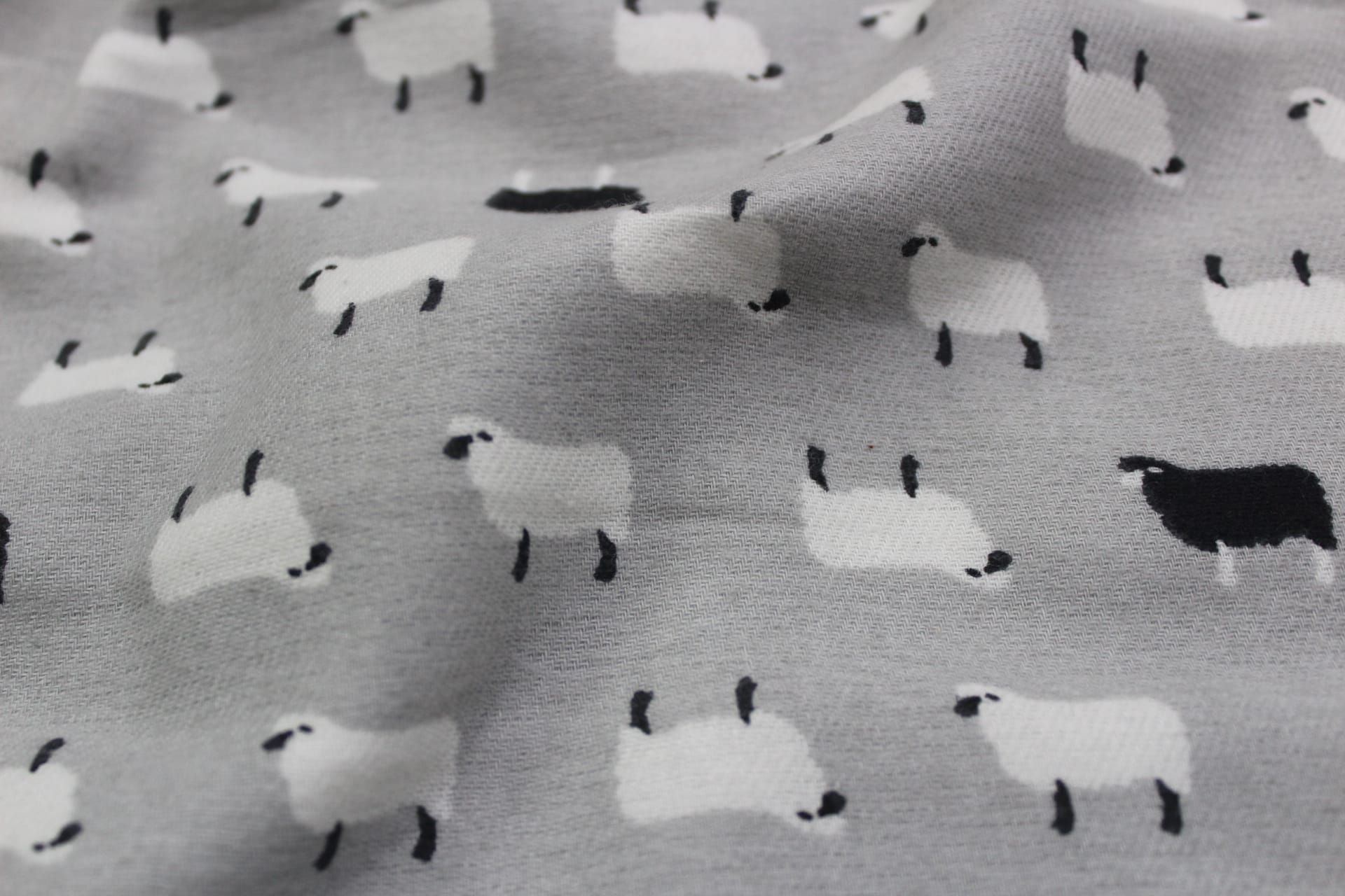 Cozy 3 layer Digital Print Cotton Flannel Blanket In Grey Online At Best prices