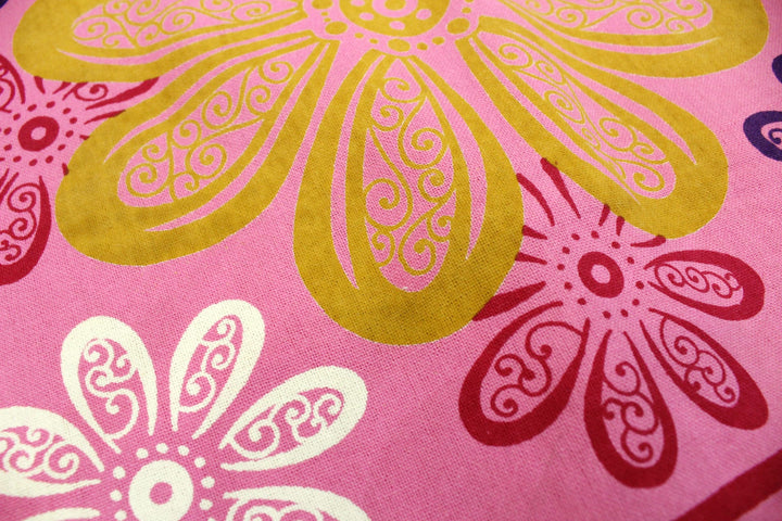 Designer Pink Printed Festive Colors Diwan Set(6 Pcs) online in India 