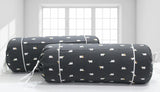 Soft Printed Funky Flannel Cotton Bolster Cover Set (2Pcs) Online In India
