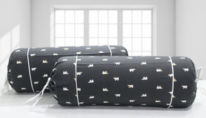 Soft Printed Funky Flannel Cotton Bolster Cover Set (2Pcs) Online In India