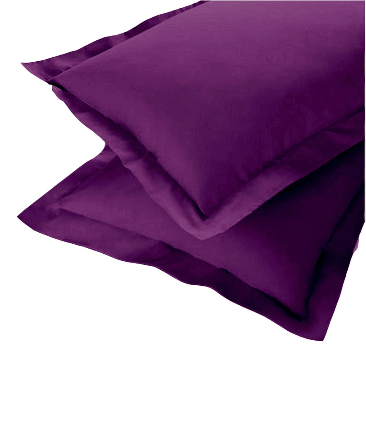 Soft 210 TC Plain Cotton Pillow Cover Set In Dark Purple Online In India(2 Pcs)