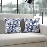 Soft Geometrical print Blue & Grey Cotton Cushion Cover Set online in India