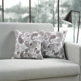 Soft Geometrical print Brown Cotton Cushion Cover Set online in India