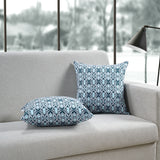 Soft Ikat print Navy Blue Cotton Cushion Cover Set online in India