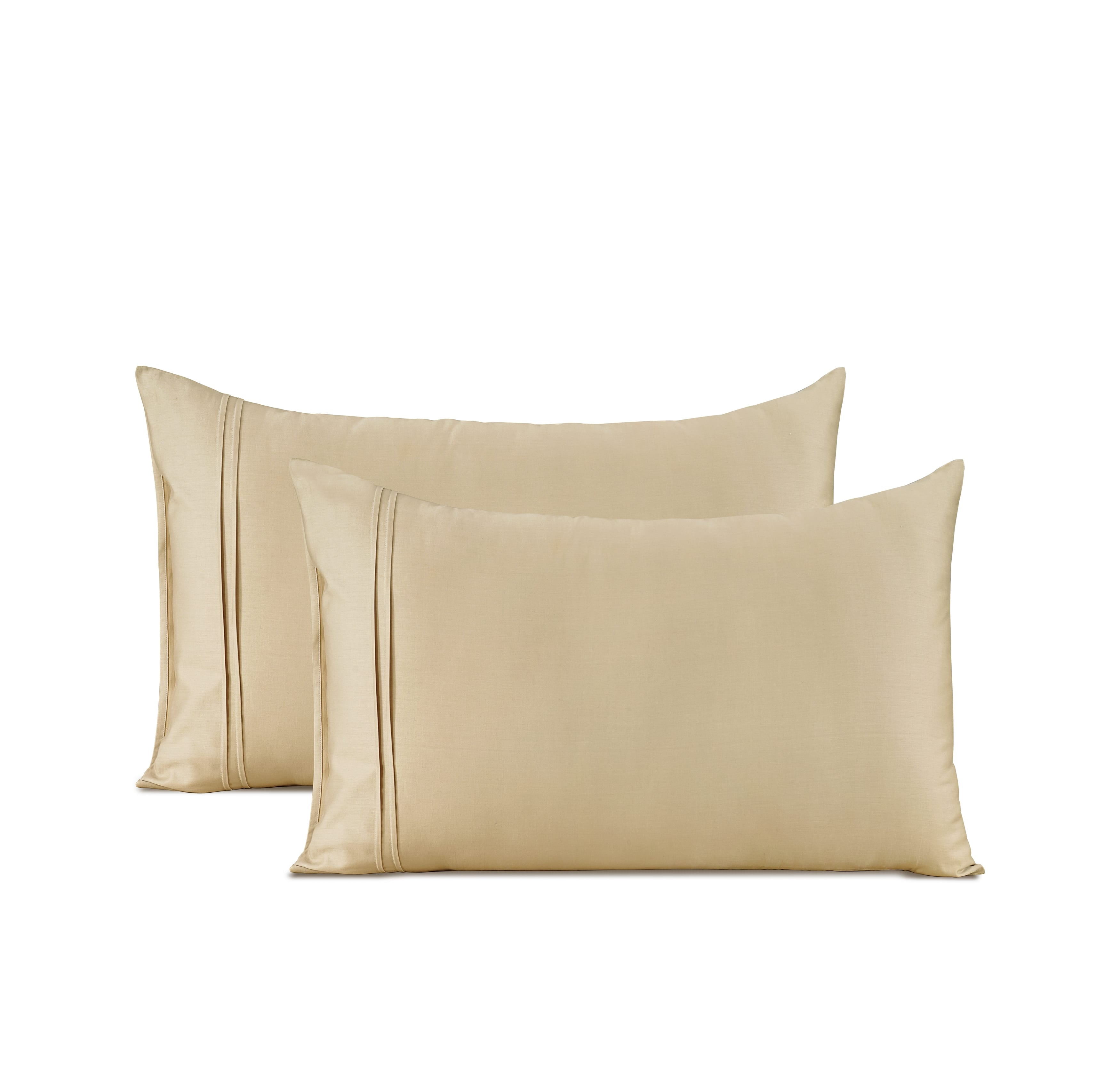 Cotton Satin 400 TC Designer Pillow Covers, Beige