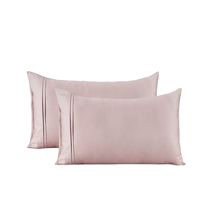 Stylish Plum 400 TC Cotton Satin Designer Pillow Covers Online In India