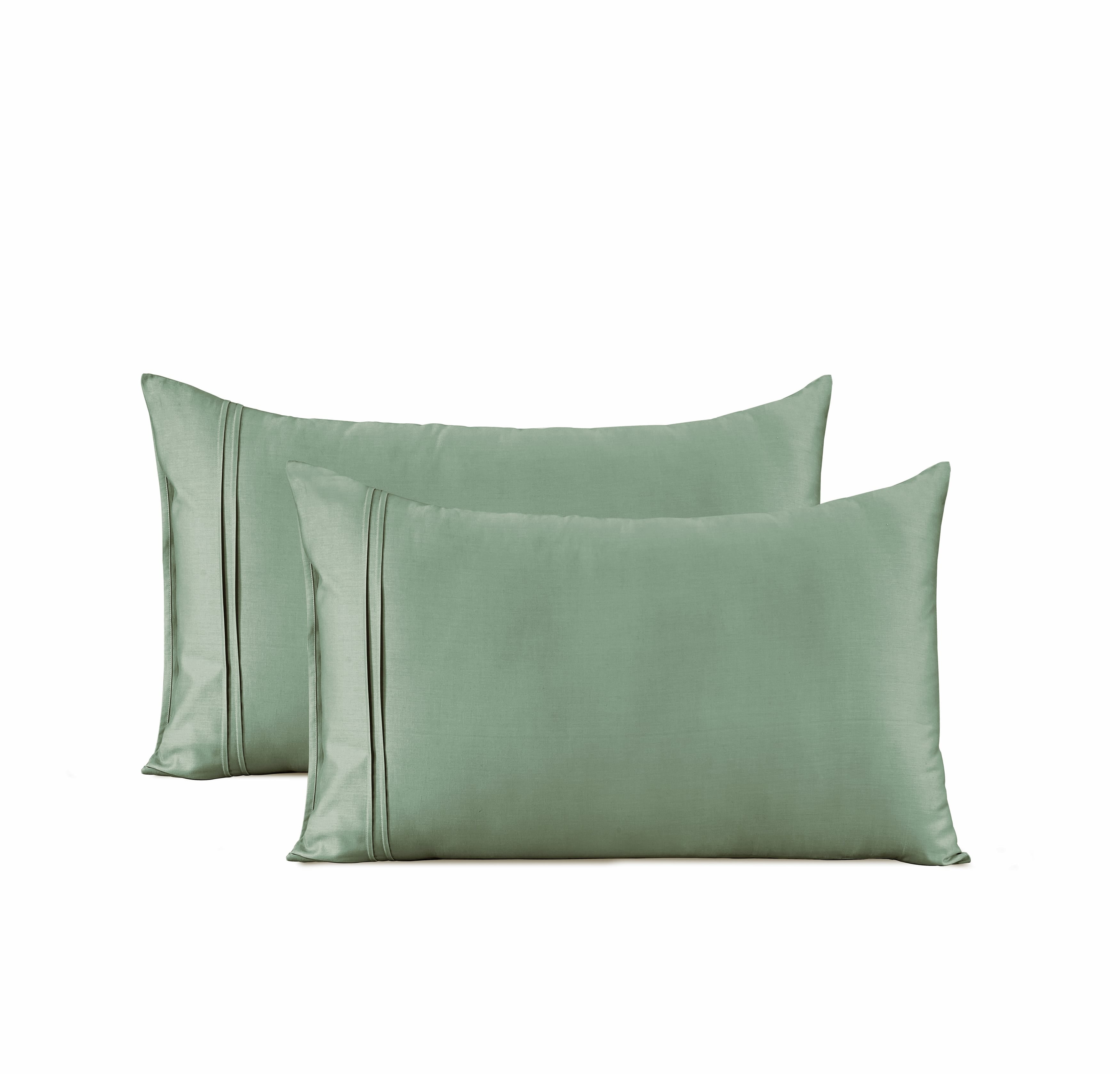 Cotton Satin 400 TC Designer Pillow Covers, Teal