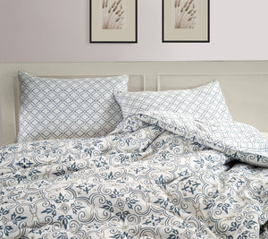 Soft Traditional Floral 300 TC Cotton Satin Bedsheet online in India