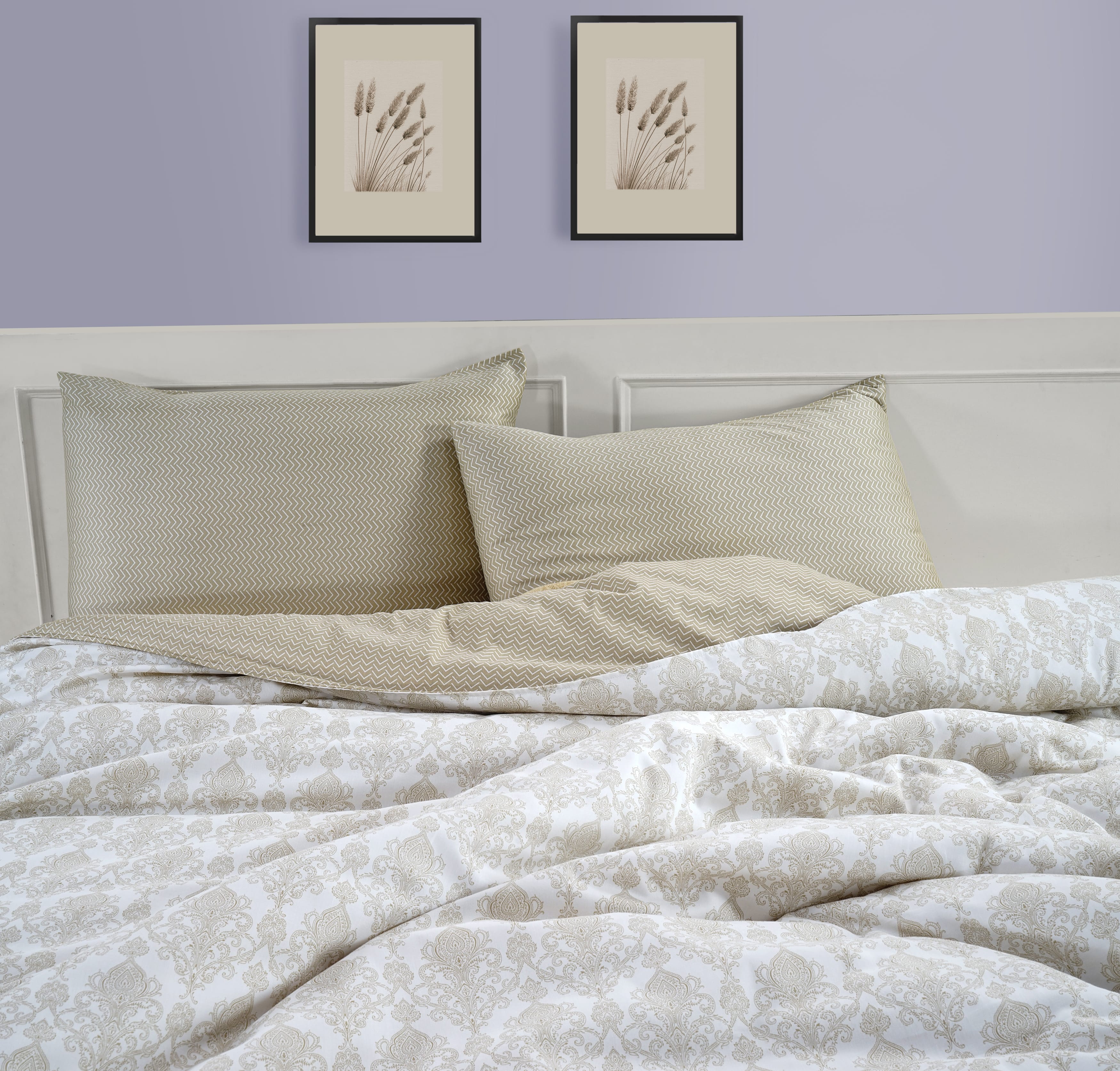 Soft Traditional Motif 300 TC Cotton Satin Bedsheet online in India