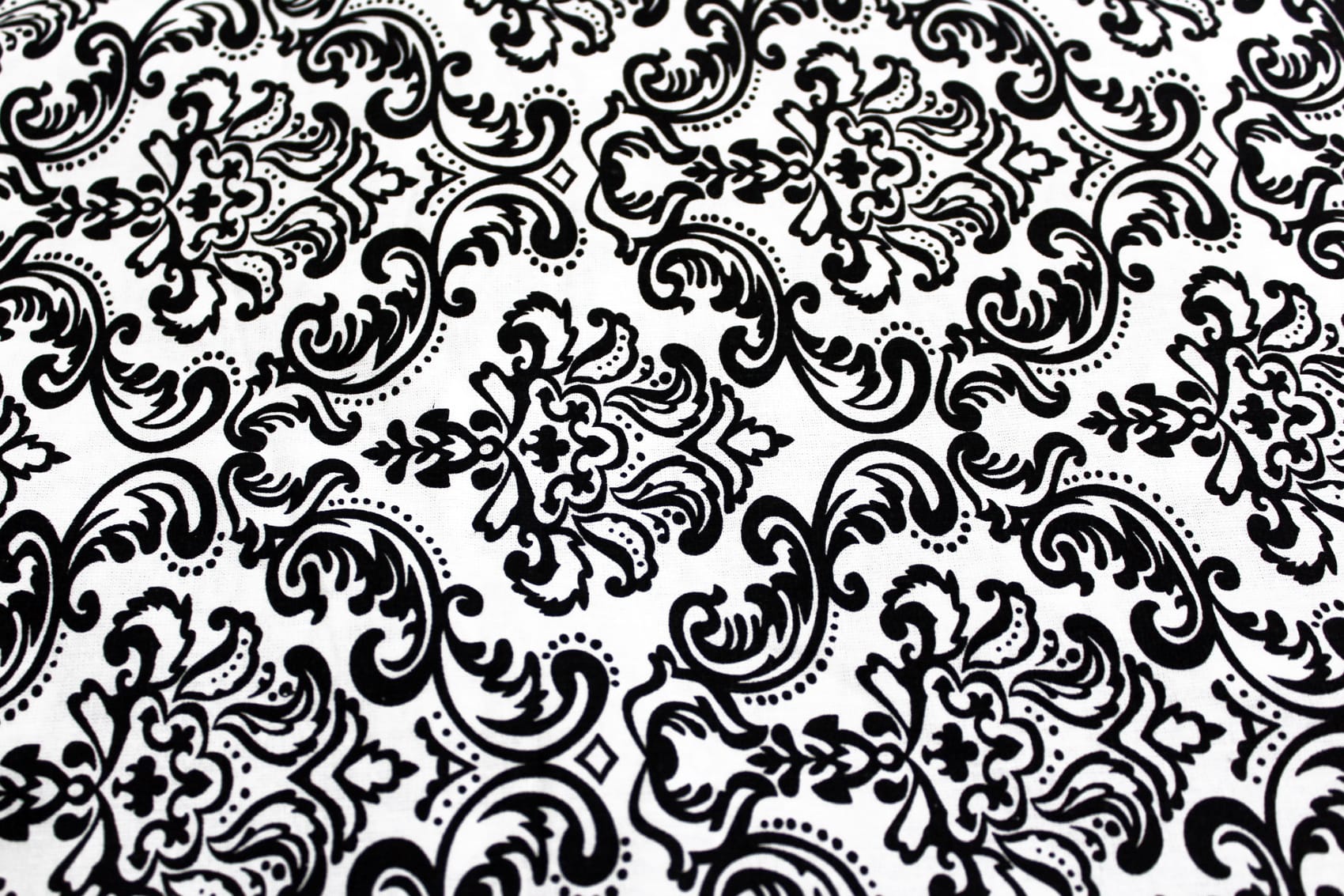 Soft Black 144 TC Damask Print Cotton Fabric(231 cms) online in India