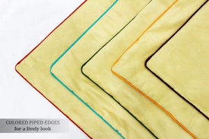 Soft Suede Velvet Cushion Cover Set in Gold online in India(5 Pcs)