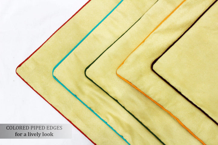 Soft Suede Velvet Cushion Cover Set in Gold online in India(5 Pcs)