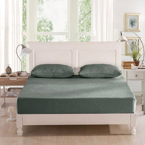 Grey Water Proof Terry Mattress Protector online at best prices