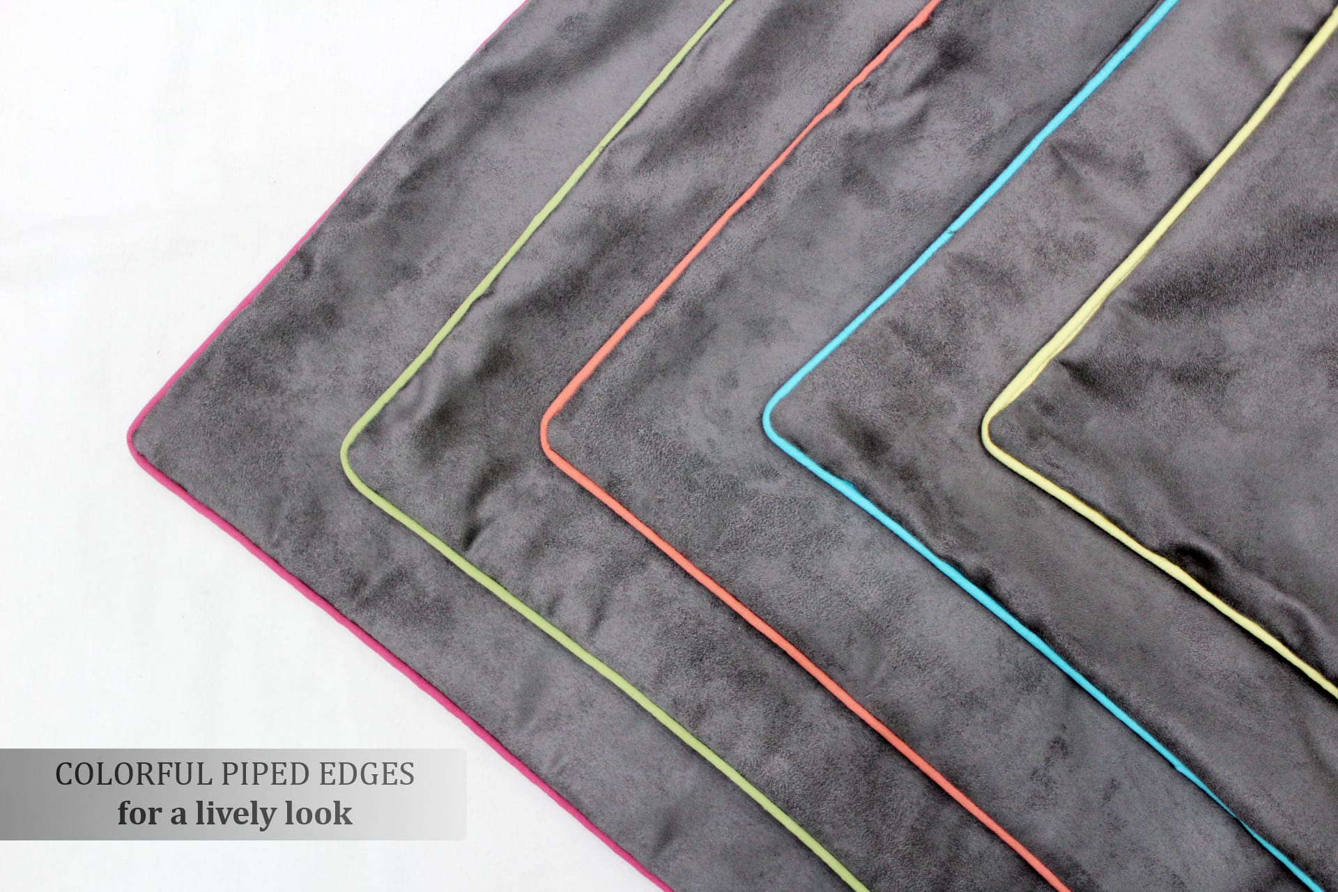 Soft Suede Velvet Cushion Cover Set in Grey online in India(5 Pcs)