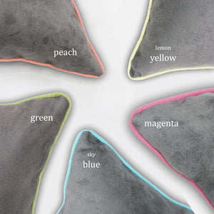 Soft Suede Velvet Cushion Cover Set in Grey online in India(5 Pcs)