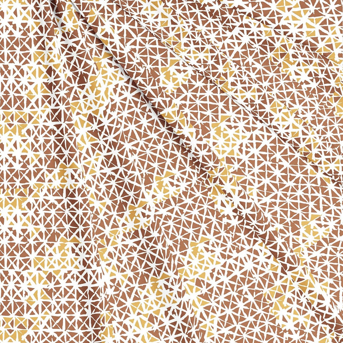 Soft Brown 144 TC Geometrical Print Cotton Fabric(231 cms) online in India 